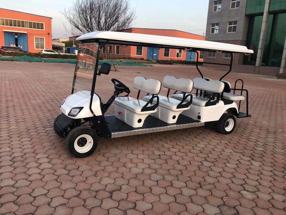 8-seat electric golf cart with 3+1 seating for resorts and golf courses